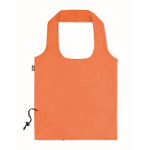 Foldable bag made from recycled plastic, Strawberry RPET orange colour third view
