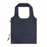 Foldable bag made from recycled plastic, Strawberry RPET navy-blue colour third view