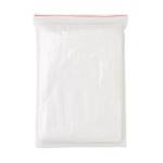 Raincoat made from naturally degradable PLA for autumn events transparent colour