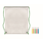 Non-woven backpack & pens with colourable design for children third view