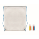 Non-woven backpack & pens with colourable design for children third view