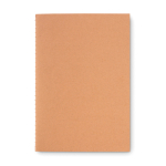 Eco A5 notebook with cardboard cover, cream pages beige colour second view