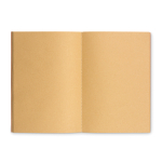 Eco A5 notebook with cardboard cover, cream pages beige colour third view