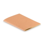Eco A6 notebook with cardboard cover, cream pages beige colour