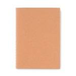 Eco A6 notebook with cardboard cover, cream pages beige colour second view
