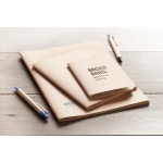 Eco A6 notebook with cardboard cover, cream pages beige colour main ambient view