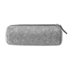 Simple pencil case made of RPET felt grey colour
