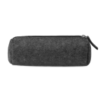 Simple pencil case made of RPET felt dark grey colour