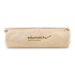 Cotton pencil case ideal for pencils and pens beige colour main view