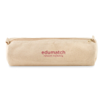 Cotton pencil case ideal for pencils and pens beige colour third main view