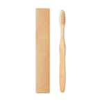 Sustainable, bamboo toothbrush with nylon bristles white colour