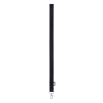 RPET lanyard with metal carabiner and safety clasp, 20mm black colour