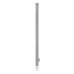 RPET lanyard with metal carabiner and safety clasp, 20mm grey colour rear view