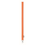 RPET lanyard with metal carabiner and safety clasp, 20mm orange colour fourth view