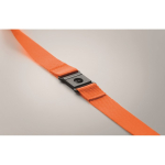 RPET lanyard with metal carabiner and safety clasp, 20mm orange colour sixth photographic view
