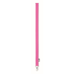 RPET lanyard with metal carabiner and safety clasp, 20mm pink colour fourth view