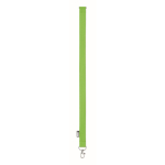 RPET lanyard with metal carabiner and safety clasp, 20mm apple green colour fifth view