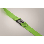 RPET lanyard with metal carabiner and safety clasp, 20mm apple green colour sixth photographic view