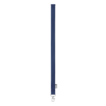 RPET lanyard with metal carabiner and safety clasp, 20mm navy-blue colour