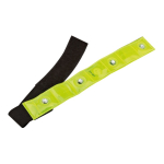 Adjustable reflective armband with 4 red LEDs and flash function yellow colour third view