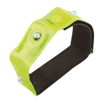 Adjustable reflective armband with 4 red LEDs and flash function yellow colour fourth view