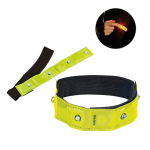 Adjustable reflective armband with 4 red LEDs and flash function various colours
