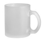 Frosted glass mug with ice effect finish, 340 ml white colour