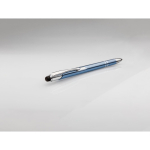 Aluminium touch pen ballpoint pen with blue ink light blue colour third view