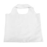 Foldable shopping bag made of 190T polyester, Duet white colour first view