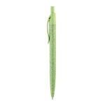 Eco ballpoint pen wheat straw with blue ink light-green colour