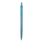 Eco ballpoint pen wheat straw with blue ink light blue colour first view