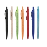 Eco ballpoint pen wheat straw with blue ink various colours