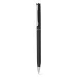 Rotatable metal ballpoint pen with blue ink black colour