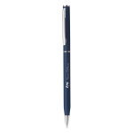 Rotatable metal ballpoint pen with blue ink blue colour second view