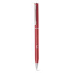 Rotatable metal ballpoint pen with blue ink red colour image with logo 3