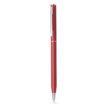 Rotatable metal ballpoint pen with blue ink red colour second view