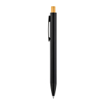 Aluminium pen with matte finish and push button, blue ink gold colour