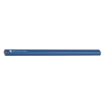 Wooden carpenter's pencil for the construction industry blue colour image with logo