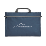 Document bag with a main compartment and zip blue colour image with logo 2