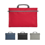 Document bag with a main compartment and zip various colours