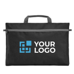 Document bag with a main compartment and zip main view