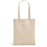 Recycled cotton bag with printable logo, 140 g/m2, natural colour