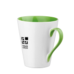 White ceramic mug with coloured interior, 320 ml main view