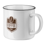 Vintage mug in white, 340 ml, White Vintage white colour image with logo