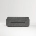 Speaker made of fabric and ABS plastic dark grey colour third view