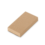 Desk organiser with phone charging station, bamboo surface natural colour in box