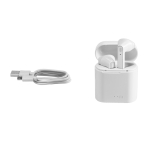 Earphones with Bluetooth 5.0, Shuffle white colour third view