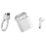 Earphones with Bluetooth 5.0, Shuffle white colour fourth view