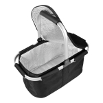 Picnic basket with zipper and lined interior, 30 L black colour sixth view
