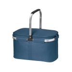 Picnic basket with zipper and lined interior, 30 L blue colour